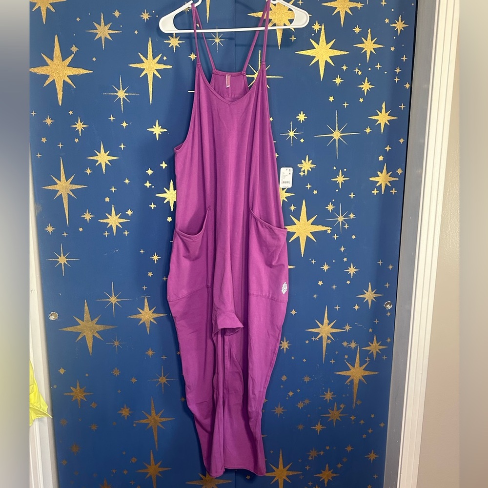 NWT Free People Movement Hot Shot Onesie in Deep Mulberry M - Picture 5 of 9